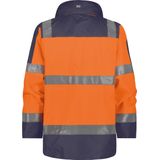 Dassy - Atlantis - Werkjas - Fluo-Oranje/Marineblauw - 100% Polyester - Waterdicht