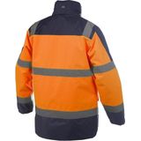 Dassy - Atlantis - Werkjas - Fluo-Oranje/Marineblauw - 100% Polyester - Waterdicht