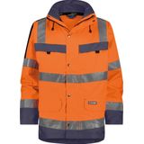 Dassy - Atlantis - Werkjas - Fluo-Oranje/Marineblauw - 100% Polyester - Waterdicht
