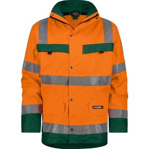 Dassy - Atlantis - Werkjas - Fluo-Oranje/Flessengroen - Hoogzichtbaarheids
