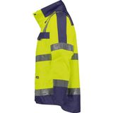 Dassy - Atlantis - Hogezichtbaarheidsparka - Fluogeel/Marineblauw - 100% Polyester - Waterdicht