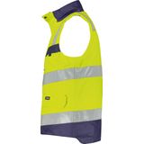 Dassy - Bilbao - Hogezichtbaarheidsbodywarmer - Fluogeel/Marineblauw