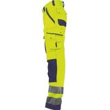 Dassy - Chicago - Hogezichtbaarheidsbroek - Fluogeel/Marineblauw - Maat 58