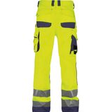 Dassy - Chicago - Hogezichtbaarheidsbroek - Fluogeel/Marineblauw - Maat 58