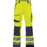 Dassy - Chicago - Hogezichtbaarheidsbroek - Fluogeel/Marineblauw - Maat 58
