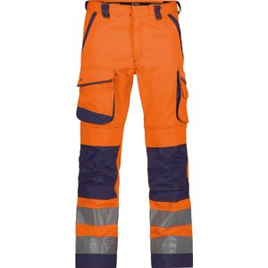 Dassy - Chicago - Hogezichtbaarheidsbroek - Fluo-Oranje/Marineblauw - Maat 50