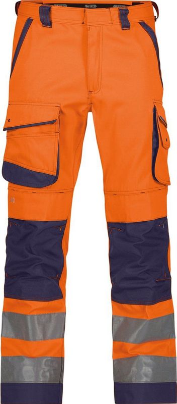 Dassy - Chicago - Hogezichtbaarheidsbroek - Fluo-Oranje/Marineblauw - Maat 50