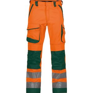 Dassy - Chicago - Hogezichtbaarheidsbroek - Fluo-Oranje/Flessengroen - Maat 50