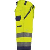 Dassy - Lucca - Hogezichtbaarheidsshort - Fluogeel/Marineblauw