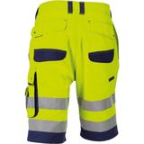 Dassy - Lucca - Hogezichtbaarheidsshort - Fluogeel/Marineblauw