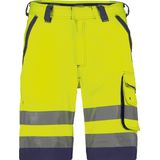 Dassy - Lucca - Hogezichtbaarheidsshort - Fluogeel/Marineblauw