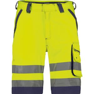 Dassy - Lucca - Hogezichtbaarheidsshort - Fluogeel/Marineblauw