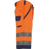 Dassy - Lucca - Hogezichtbaarheidsshort - Fluo-Oranje/Marineblauw