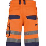 Dassy - Lucca - Hogezichtbaarheidsshort - Fluo-Oranje/Marineblauw