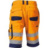 Dassy - Lucca - Hogezichtbaarheidsshort - Fluo-Oranje/Marineblauw