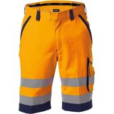 Dassy - Lucca - Hogezichtbaarheidsshort - Fluo-Oranje/Marineblauw