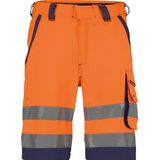 Dassy - Lucca - Hogezichtbaarheidsshort - Fluo-Oranje/Marineblauw