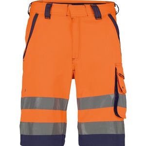 Dassy - Lucca - Hogezichtbaarheidsshort - Fluo-Oranje/Marineblauw