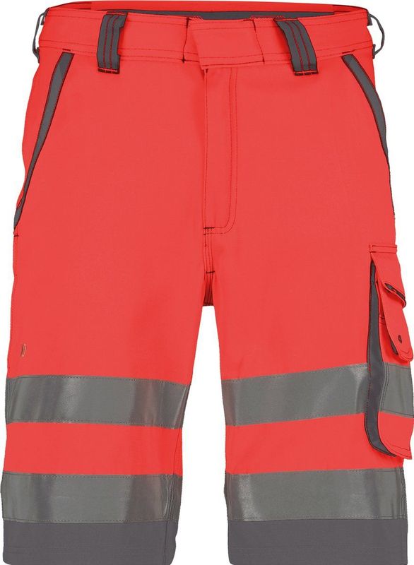 Dassy - Lucca - Hogezichtbaarheidsshort - Fluorood/Cementgrijs