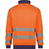 Dassy - Denver - Hogezichtbaarheidssweater - Fluo-Oranje/Marineblauw