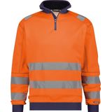 Dassy - Denver - Hogezichtbaarheidssweater - Fluo-Oranje/Marineblauw