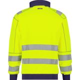 Dassy Denver Hogezichtbaarheidssweater Fluogeel/Marineblauw maat XS