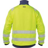 Dassy Denver Hogezichtbaarheidssweater Fluogeel/Marineblauw maat XS
