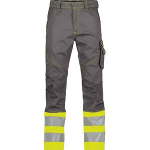 Dassy - Phoenix - Hogezichtbaarheidsbroek - Cementgrijs/Fluogeel - Maat 62