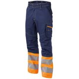 Dassy - Phoenix - Hogezichtbaarheidsbroek - Marineblauw/Fluo-Oranje