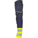 Dassy Phoenix Hogezichtbaarheidsbroek Marineblauw/Fluogeel maat 42