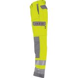 Dassy Manchester Multinorm hogezichtbaarheidsbroek met kniezakken Fluogeel/Grafietgrijs maat 42