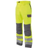 Dassy Manchester Multinorm hogezichtbaarheidsbroek met kniezakken Fluogeel/Grafietgrijs maat 42