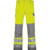 Dassy Manchester Multinorm hogezichtbaarheidsbroek met kniezakken Fluogeel/Grafietgrijs maat 42