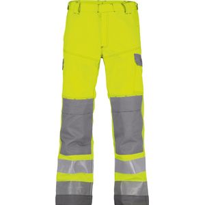 Dassy Manchester Multinorm hogezichtbaarheidsbroek met kniezakken Fluogeel/Grafietgrijs maat 42