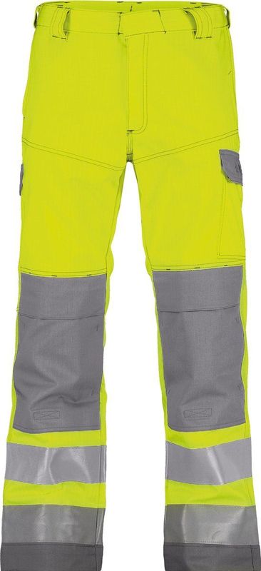 Dassy Manchester Multinorm hogezichtbaarheidsbroek met kniezakken Fluogeel/Grafietgrijs maat 42
