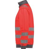 Dassy Denver Hogezichtbaarheidssweater Fluorood/Cementgrijs maat XS