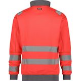 Dassy Denver Hogezichtbaarheidssweater Fluorood/Cementgrijs maat XS