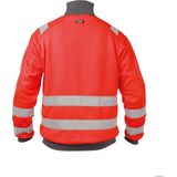 Dassy Denver Hogezichtbaarheidssweater Fluorood/Cementgrijs maat XS