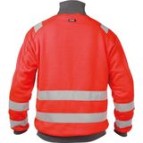Dassy Denver Hogezichtbaarheidssweater Fluorood/Cementgrijs maat XS