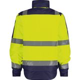 Dassy - Lima - Hogezichtbaarheidswinterjas - Fluogeel/Marineblauw - Waterdicht, Winddicht, Ademend