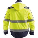 Dassy - Lima - Hogezichtbaarheidswinterjas - Fluogeel/Marineblauw - Waterdicht, Winddicht, Ademend