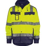 Dassy - Lima - Hogezichtbaarheidswinterjas - Fluogeel/Marineblauw - Waterdicht, Winddicht, Ademend