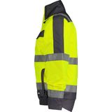 Dassy - Lima - Hogezichtbaarheidswinterjas - Fluogeel/Cementgrijs - Waterdicht, Winddicht, Ademend