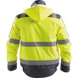 Dassy - Lima - Hogezichtbaarheidswinterjas - Fluogeel/Cementgrijs - Waterdicht, Winddicht, Ademend