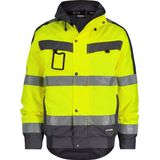 Dassy - Lima - Hogezichtbaarheidswinterjas - Fluogeel/Cementgrijs - Waterdicht, Winddicht, Ademend