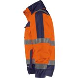 Dassy - Lima - Hogezichtbaarheidswinterjas - Fluo-Oranje/Marineblauw