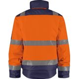Dassy - Lima - Hogezichtbaarheidswinterjas - Fluo-Oranje/Marineblauw