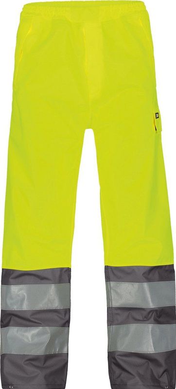 Dassy Sola Hogezichtbaarheidsregenbroek Fluogeel/Cementgrijs maat XS