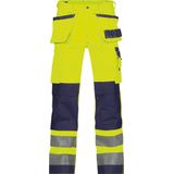 Dassy - Glasgow - Hogezichtbaarheidsholsterzakkenbroek - Fluogeel/Marineblauw