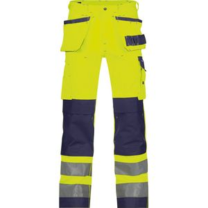 Dassy - Glasgow - Hogezichtbaarheidsholsterzakkenbroek - Fluogeel/Marineblauw